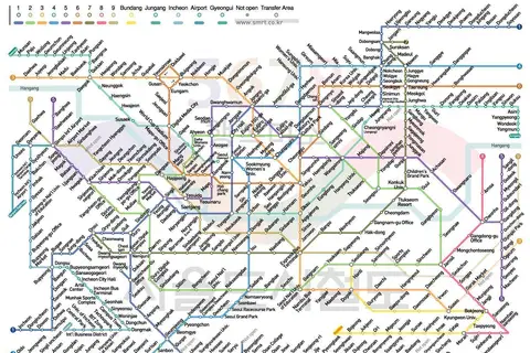 Map: Seoul Subway Map English 4259059378