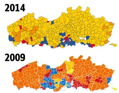 Map: Separatists take over Dutch-speaking Belgium
