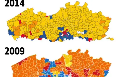 Map: Separatists take over Dutch-speaking Belgium
