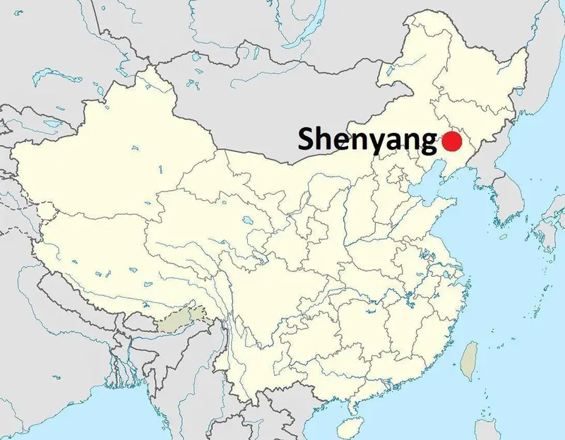 Map: Shenyanglocationmapinliaoningprovincechina