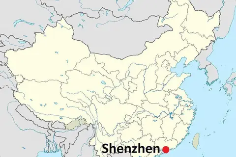 Map: Shenzhenlocationmapinguangdongprovincechina