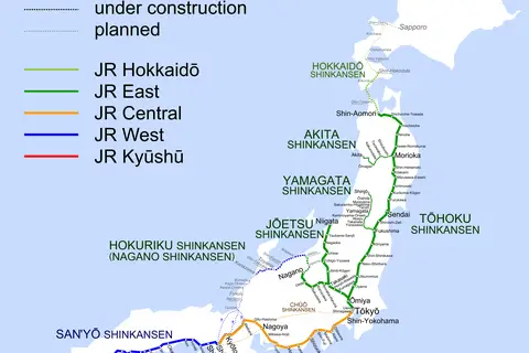 Map: Shinkansen Map 20110312 En