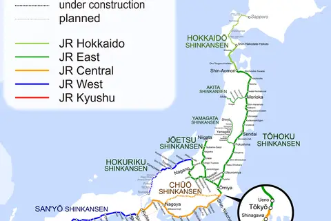Map: Shinkansen Map 201703 En
