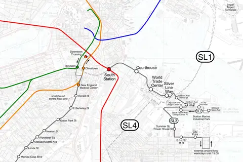 Map: Silver Line Service Plan Map 2005