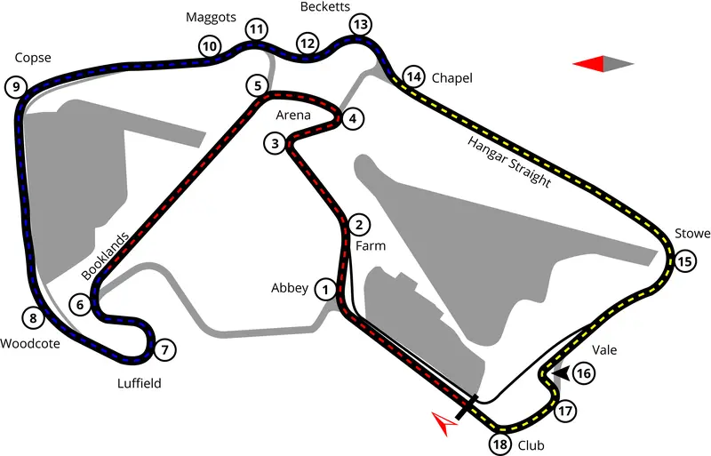 Map: Silverstone Circuit Vector Map