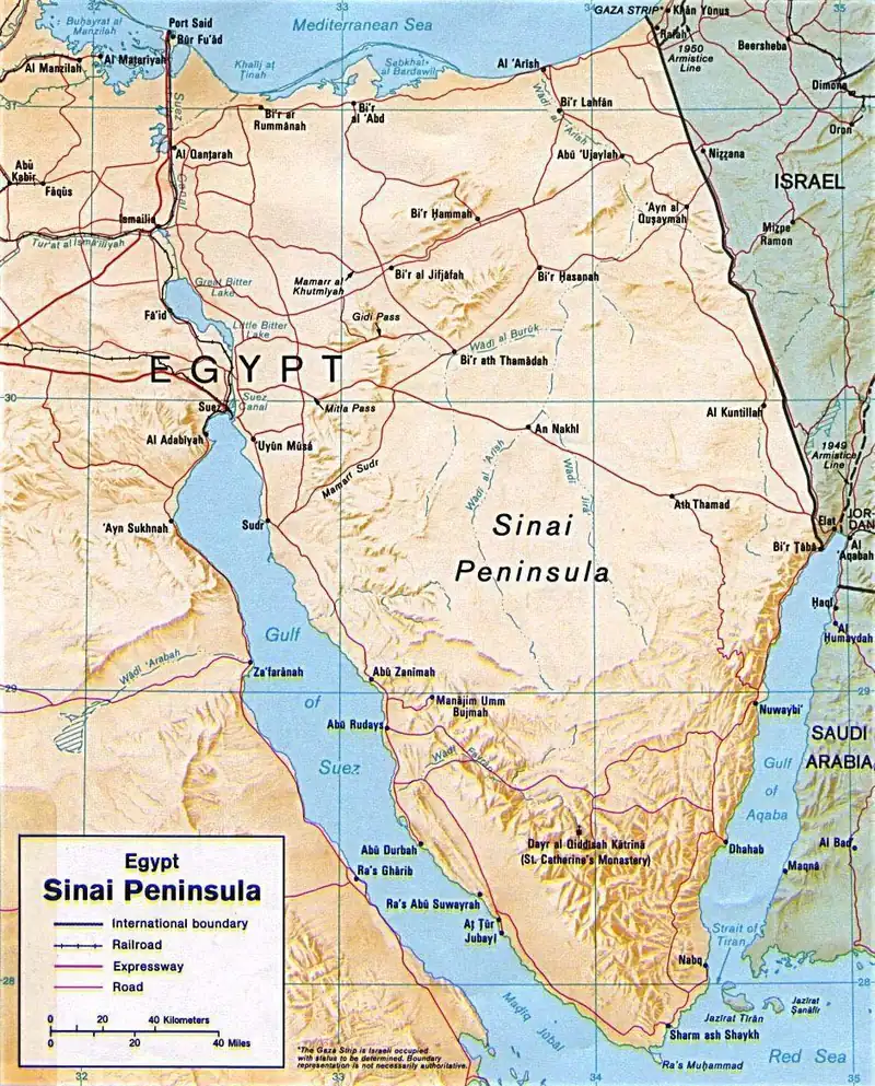 Map: Sinai Peninsula Map