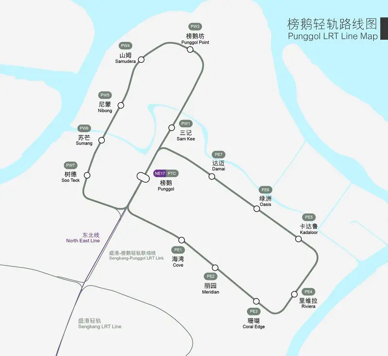 Map: Singapore Punggol Lrt Line Map