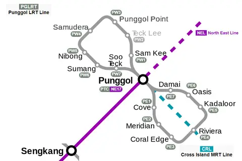 Map: Singapore Punggol Lrt Map