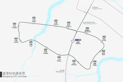 Map: Singapore Sengkang Lrt Line Map
