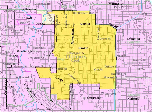 Map: Skokie Il 2009 Reference Map