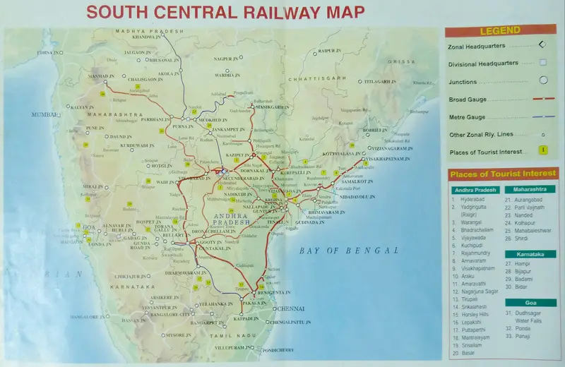 Map: South Central Railway Map