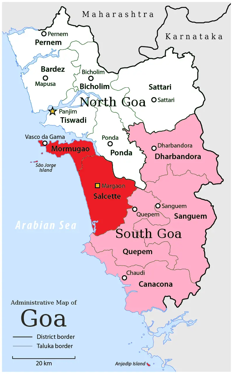 Map: South Goa Political Map