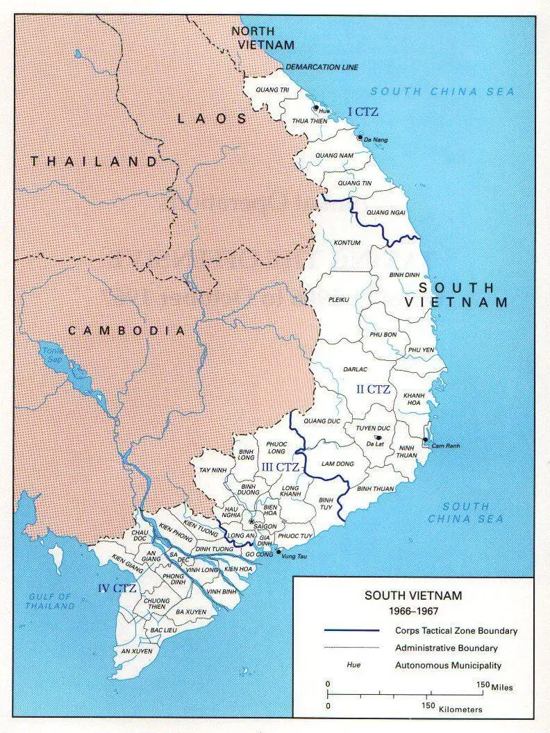 Map: South Vietnam Map