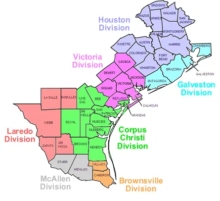 Map: Southern District of Texas Map