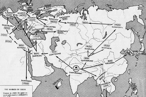 Map: Spread of chess