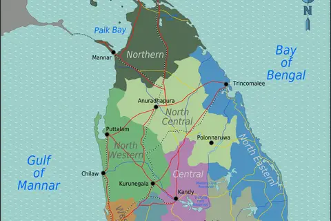 Map: Sri Lanka Regions Map