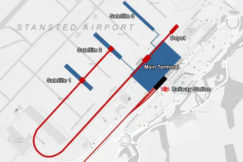 Map: Stansted Transit System Map