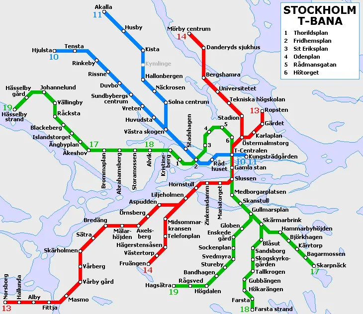 Map: Stockholm Metro Map