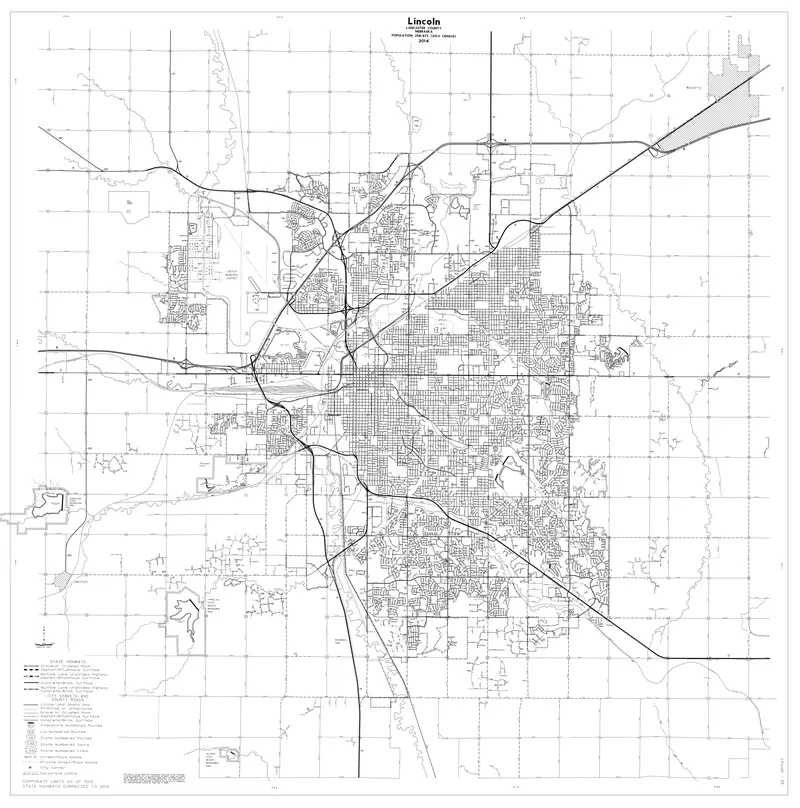 Map: Street and Highway Map of the City of Lincoln Nebraska