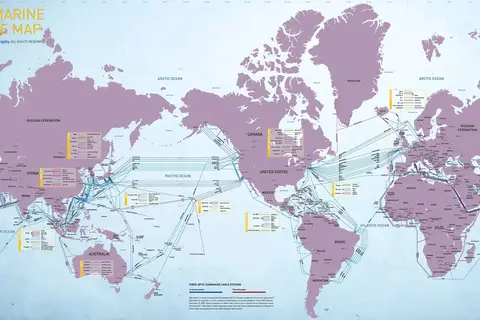 Map: Submarine cable map