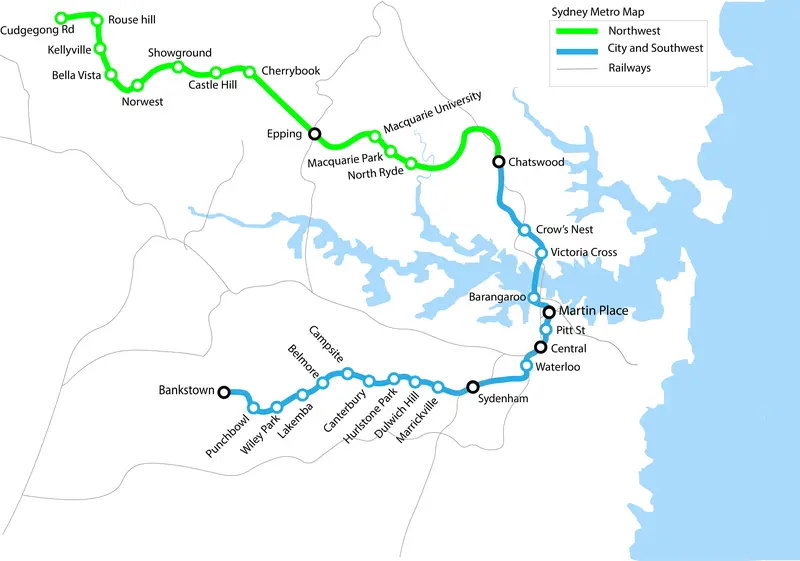 Map: Sydney Metro Map