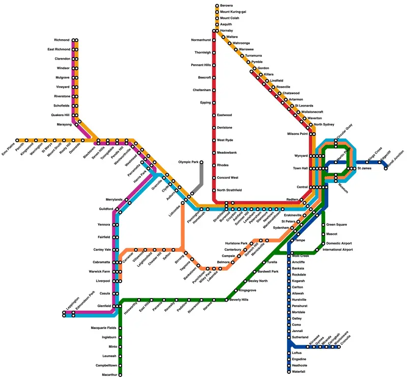 Map: Sydney Trains Map (Maps 2024)