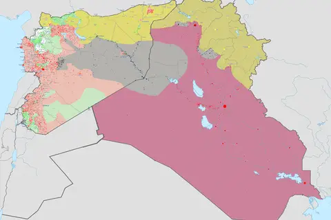 Map: Syria and Iraq 2014Onward War Map