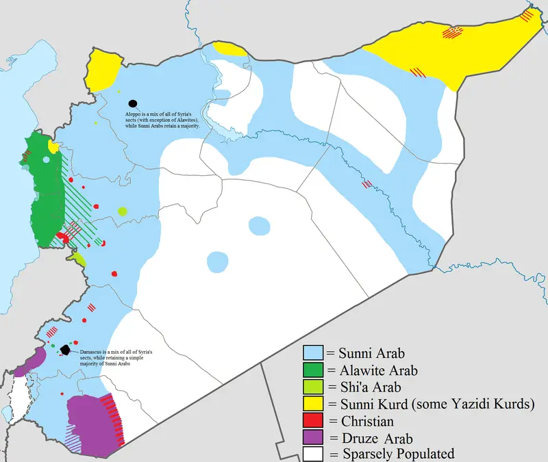 Map: Syria Ethnoreligious Map