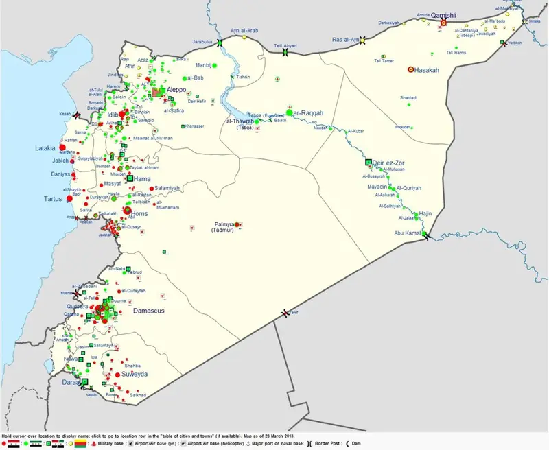 Map: Syrian Situation