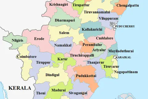 Map: Tamil Nadu District Map