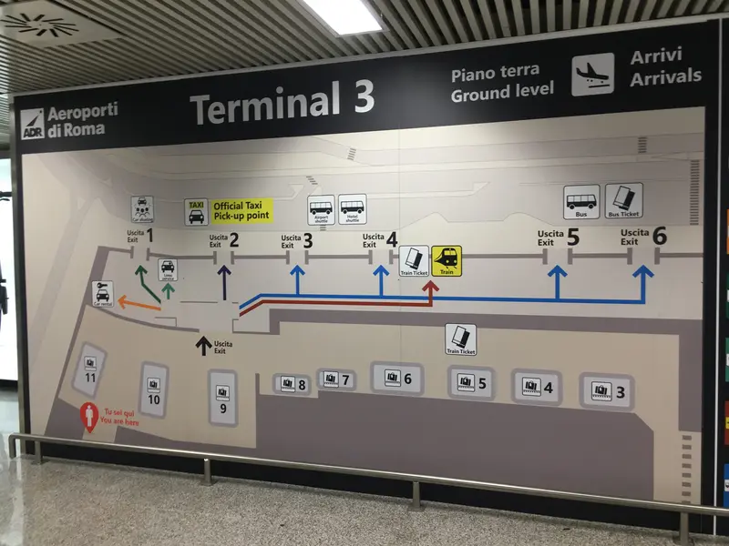 Map: Terminal 3 Map in Fiumicino Airport02