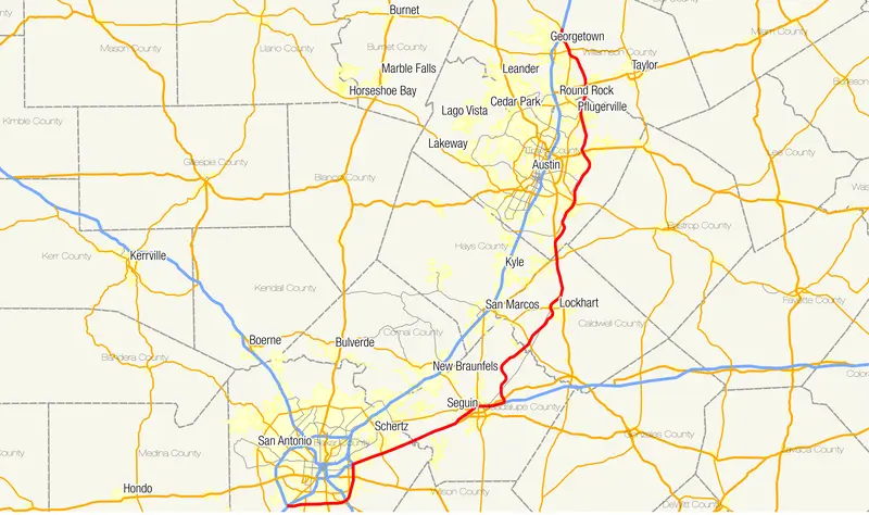 Map: Texas Sh 130 Map