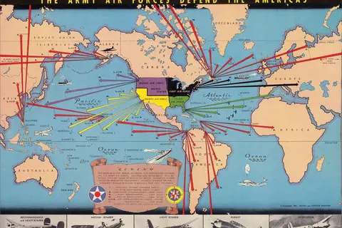 Map: The Army Air Forces Defend the Americas (1941)