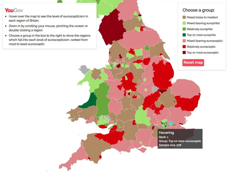 Map: The Eurosceptic Map of Britain