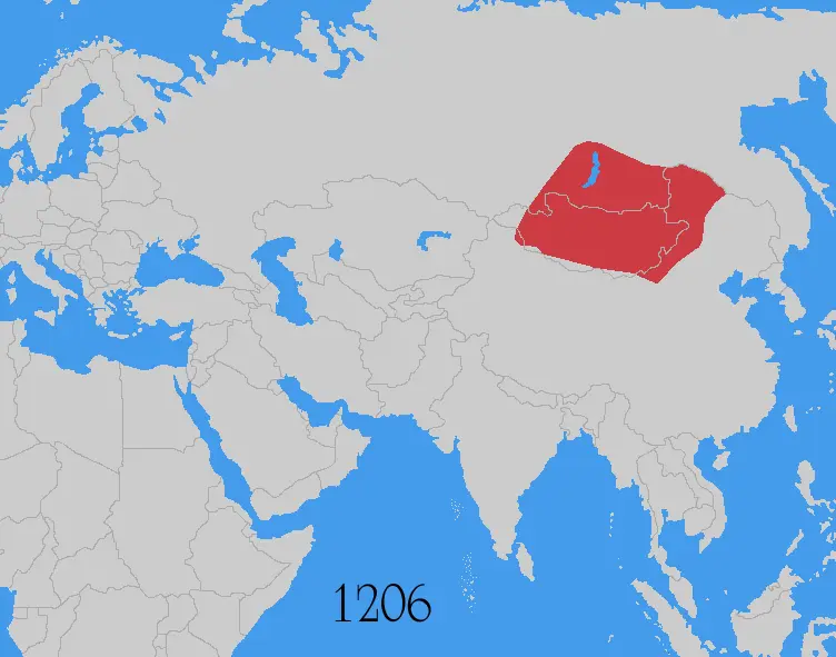 Map: The Growth of the Mongol Empire