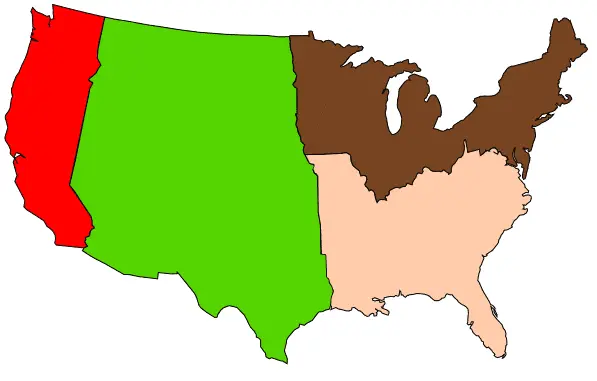 Map: The Man in the High Castle Novel Map of Former Usa