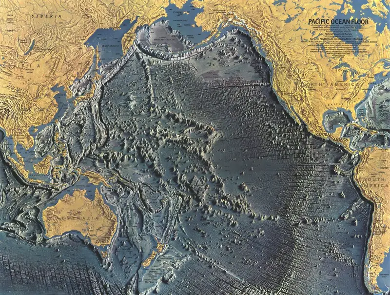 Map: The Pacific Ocean Floor