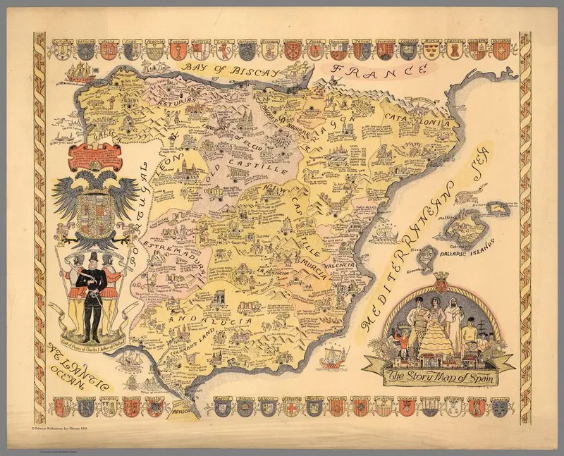 Map: The Story Map of Spain (1935)