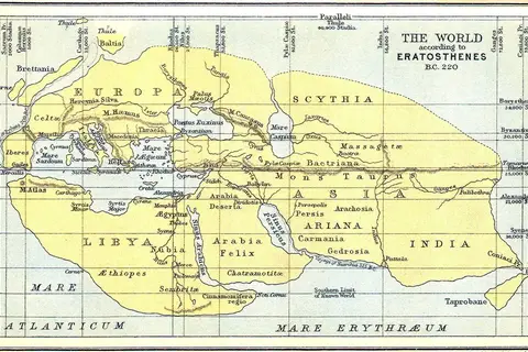 Map: The World according to Eratosthenes, BC 220