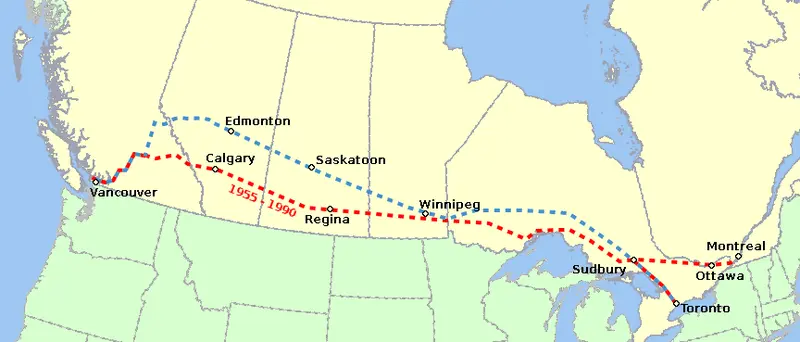 Map: Thecanadian Route Map