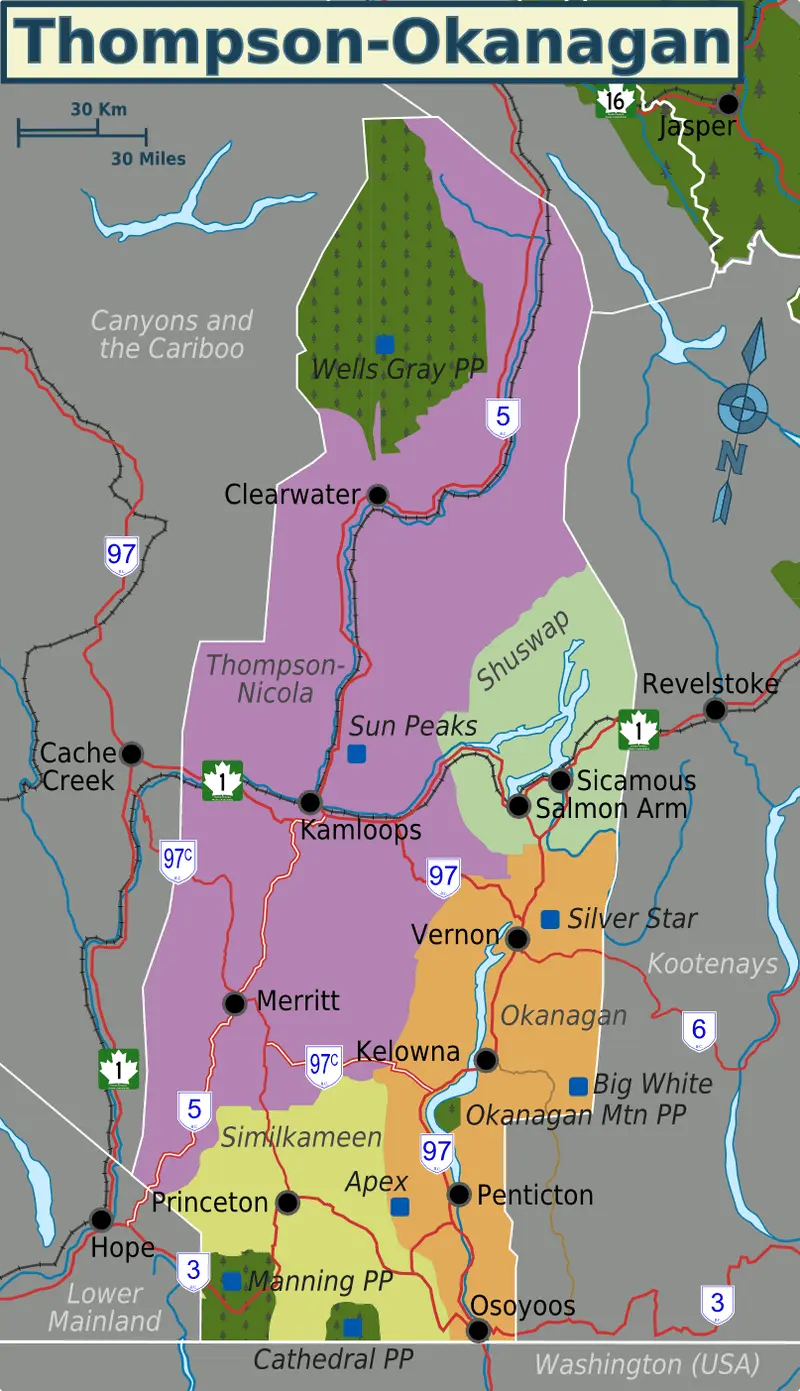 Map: Thompsonokanagan Map