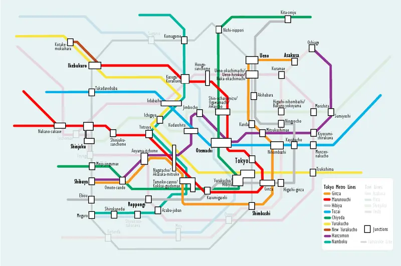Map: Tokyo Subway Metro Map