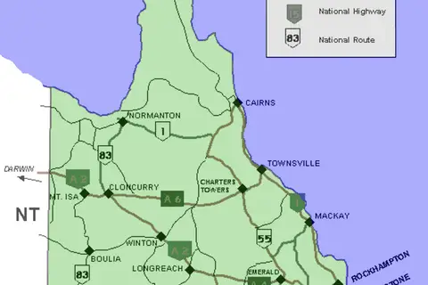 Map: Toowoomba Location Map in Queensland