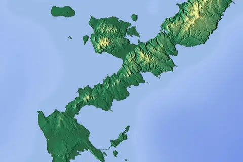 Map: Topographic Map of Okinawa Island