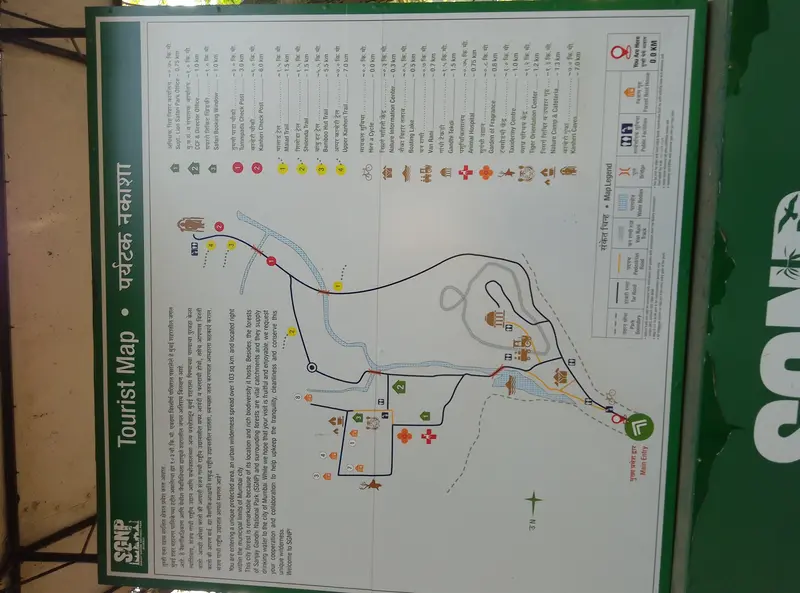 Map: Tourist Map Displayed in Sanjay Gandhi National Park Mumbai