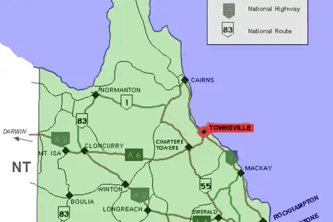 Map: Townsville Location Map in Queensland