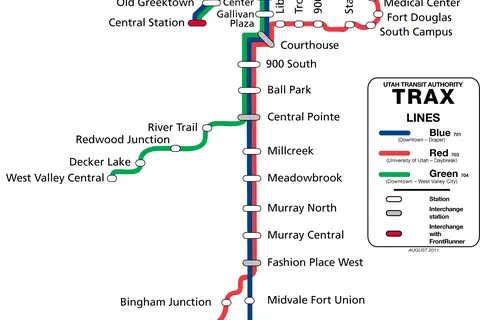 Map: Trax System Map August 2011