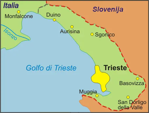 Map: Triesteprovince Map