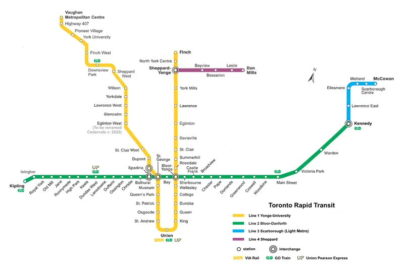 Map: Ttc Subway Map 2018