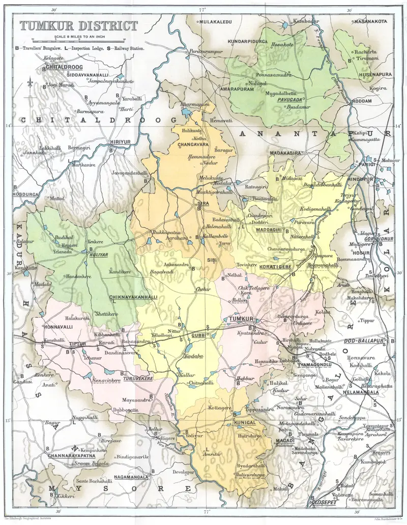 Map: Tumkur Gazetteer Map 1897